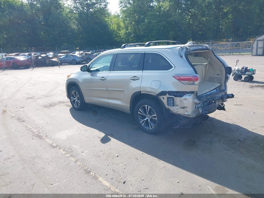 Vin: 5tdjkrfh4gs294364, lot: 46141338, toyota highlander xle v6 20163