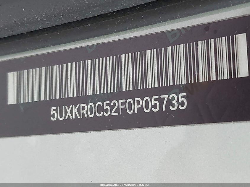2015 BMW X5 xDrive35I VIN: 5UXKR0C52F0P05735 Lot: 45642945