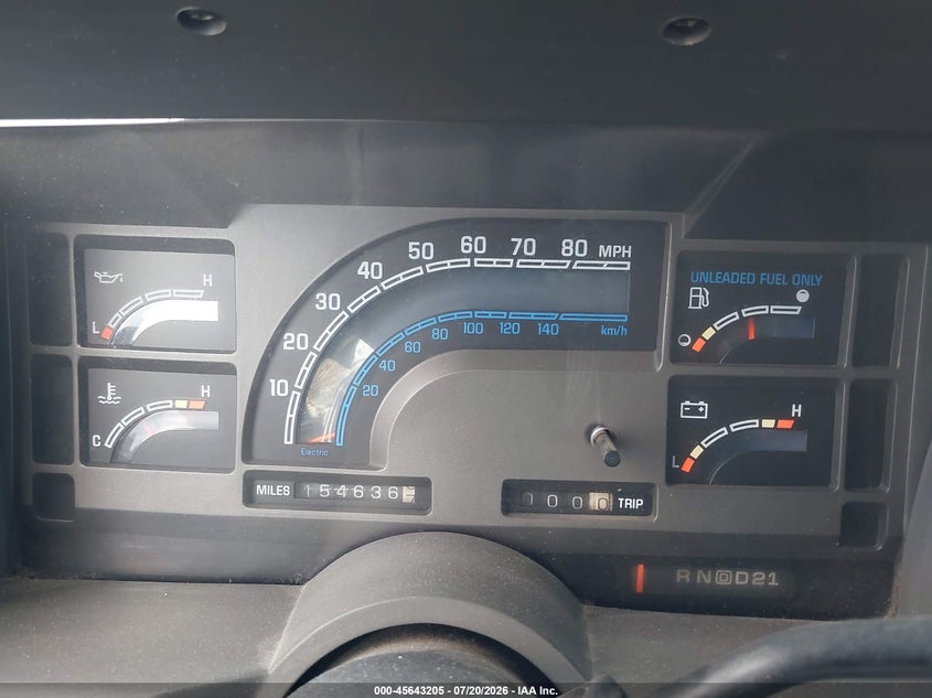 1992 Chevrolet Astro VIN: 1GNDM19Z5NB134857 Lot: 45643205