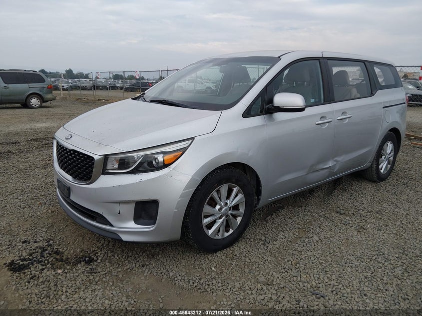 Vin: kndma5c14g6182664, lot: 46141735, kia sedona l 20162