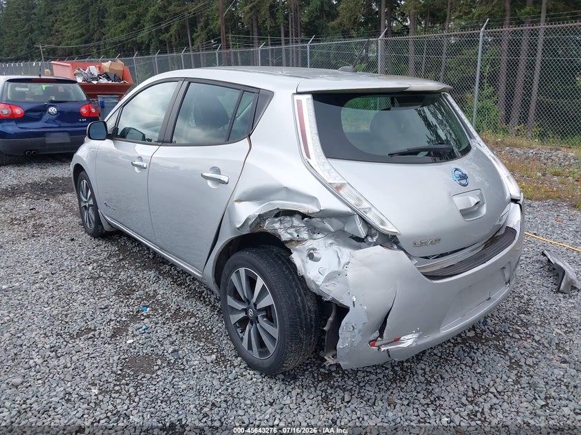 Vin: 1n4bz0cpxhc300667, lot: 46141799, nissan leaf sl 20173