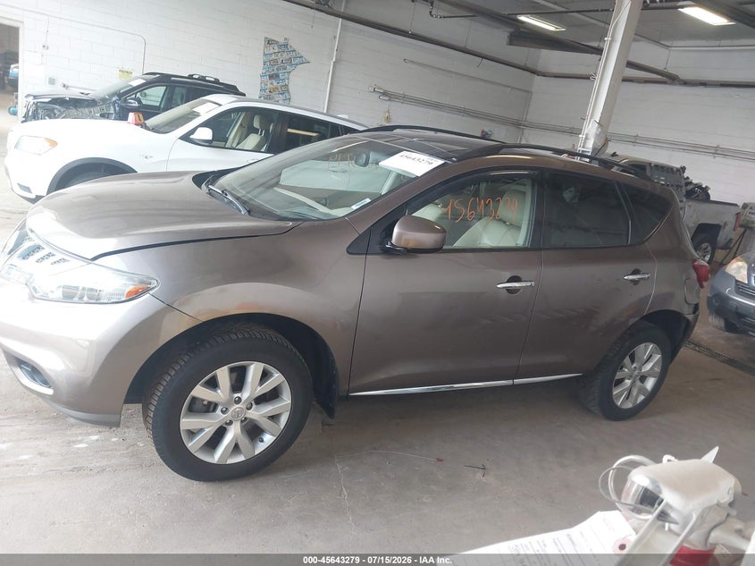2014 Nissan Murano Sl VIN: JN8AZ1MW5EW521643 Lot: 45643279