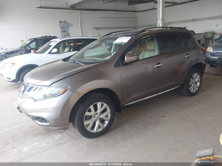 2014 Nissan Murano Sl VIN: JN8AZ1MW5EW521643 Lot: 45643279
