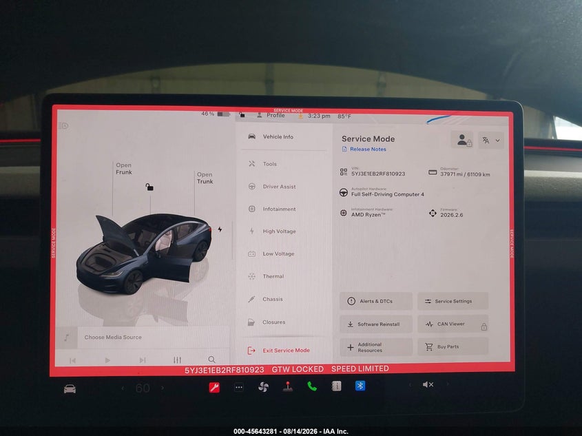 TESLA MODEL 3 2024 VIN 5YJ3E1EB2RF810923