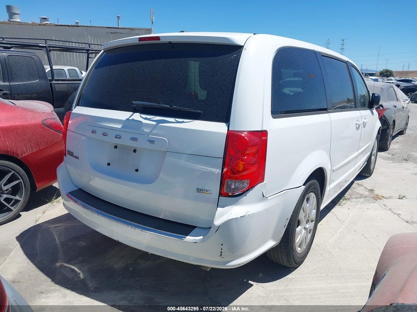 Vin: 2c4rdgbg6gr318378, lot: 46141819, dodge grand caravan se 20164