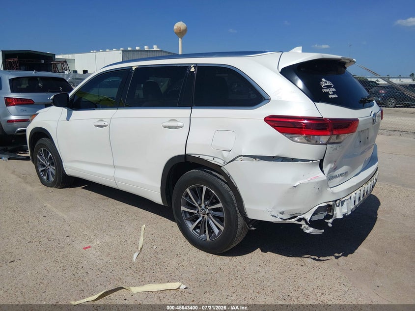 Vin: 5tdkzrfh1js534087, lot: 46141923, toyota highlander xle 20183