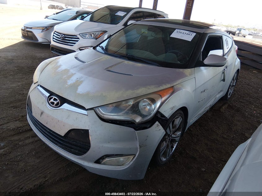 Vin: kmhtc6adxdu141726, lot: 46141925, hyundai veloster base w/black 20132