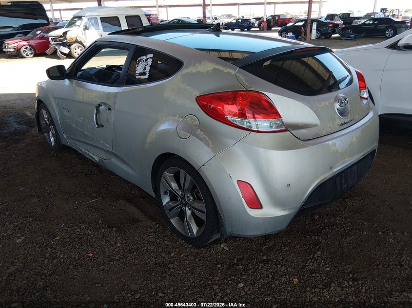 Vin: kmhtc6adxdu141726, lot: 46141925, hyundai veloster base w/black 20133