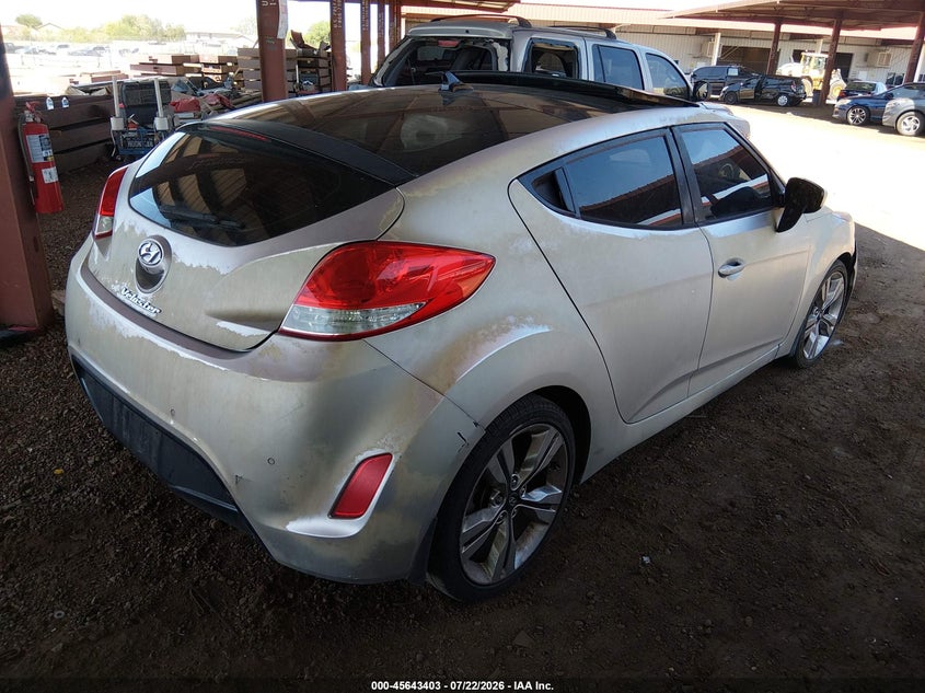 Vin: kmhtc6adxdu141726, lot: 46141925, hyundai veloster base w/black 20134