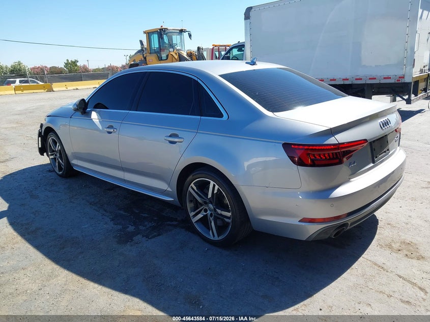 Vin: wauenaf48ja073701, lot: 46142107, audi a4 2.0t premium/2.0t tech premium 20183