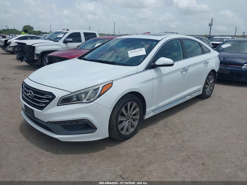 2017 Hyundai Sonata, Rear, IAAI, VIN 5NPE34AF9HH449697 — photo 2