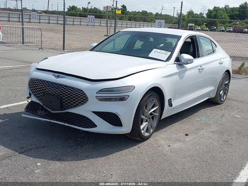 Vin: kmtg34ta6nu094999, lot: 46142843, genesis g70 2.0t rwd 20222