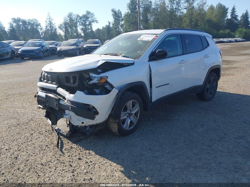 Vin: 3c4njdbb2nt119980, lot: 46142846, jeep compass latitude 4x4 20222