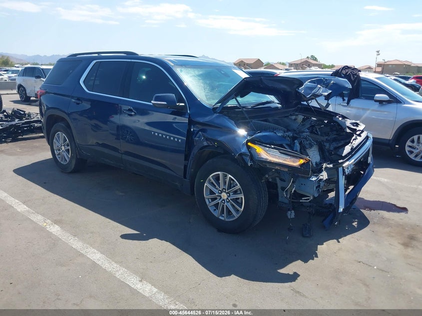 2022 Chevrolet Traverse Fwd Lt Cloth, Перёд, IAAI, VIN 1GNERGKW2NJ147158