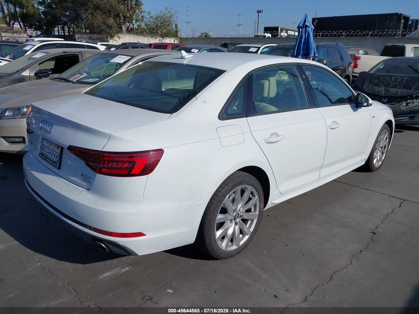 Vin: waukmaf47jn019711, lot: 46143088, audi a4 2.0t tech ultra premium/2.0t ultra premium 20184