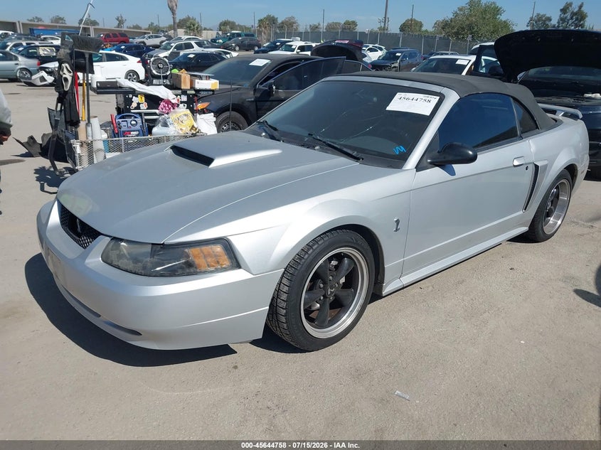 2003 Ford Mustang, Левый бок, IAAI, VIN 1FAFP45X93F396827 — фото 2