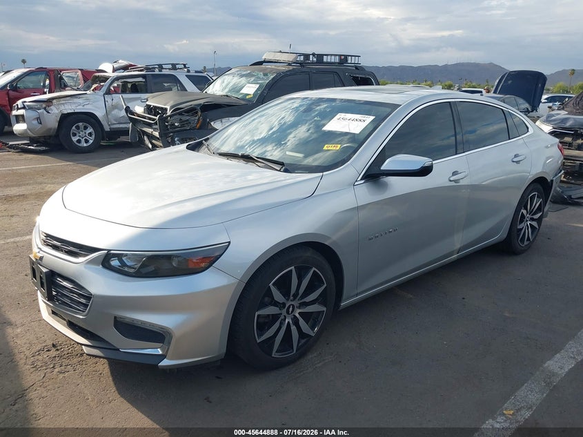 2017 Chevrolet Malibu, Rear, IAAI, VIN 1G1ZE5ST2HF136449 — photo 2