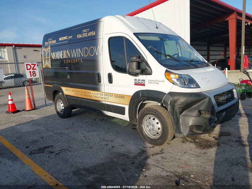 Vin: 3c6lrvcg8me518046, lot: 46143482, ram promaster 2500 high roof 136 wb 2021 img_1