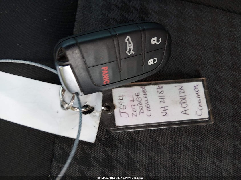 2022 Dodge Challenger Sxt VIN: 2C3CDZAG9NH211870 Lot: 45645044