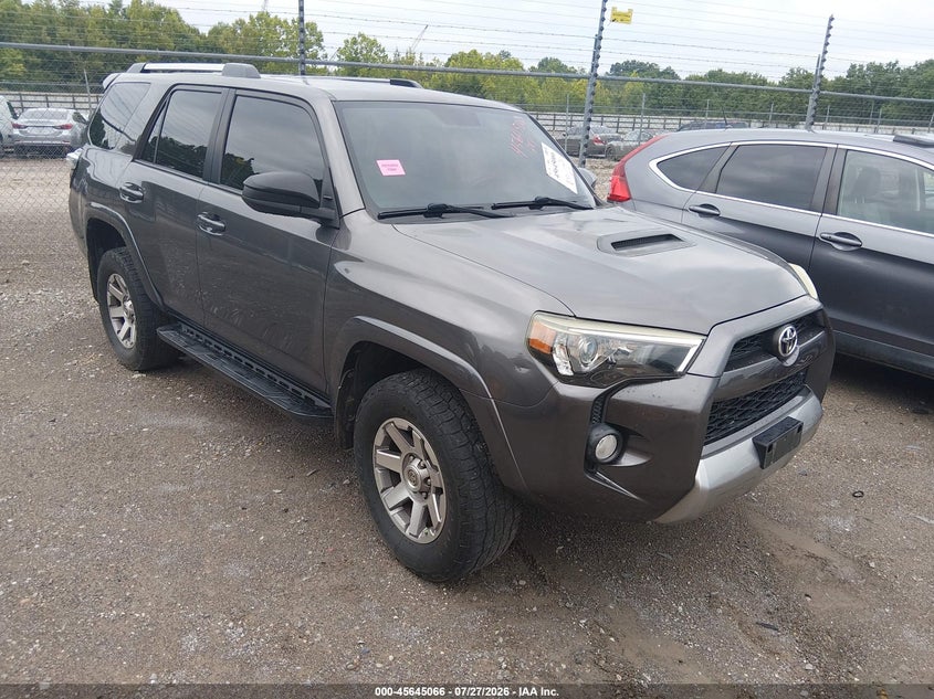 Vin: jtebu5jr3g5316864, lot: 46143589, toyota 4runner trail 20161