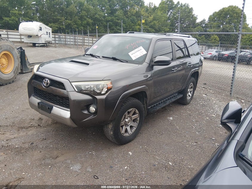 Vin: jtebu5jr3g5316864, lot: 46143589, toyota 4runner trail 20162