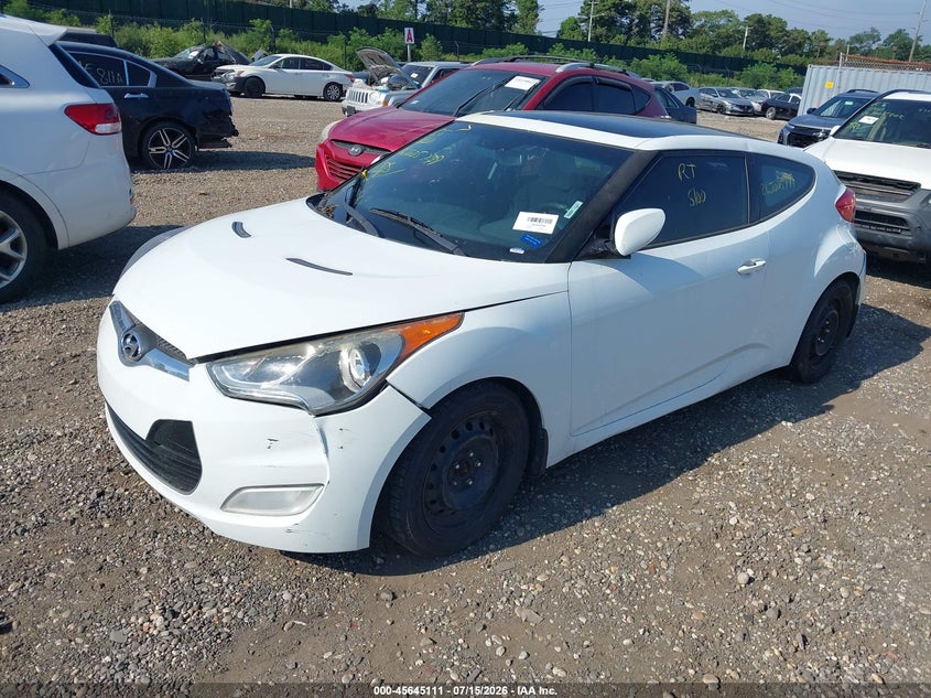 Vin: kmhtc6ad8eu195298, lot: 46143634, hyundai veloster base w/gray 20142