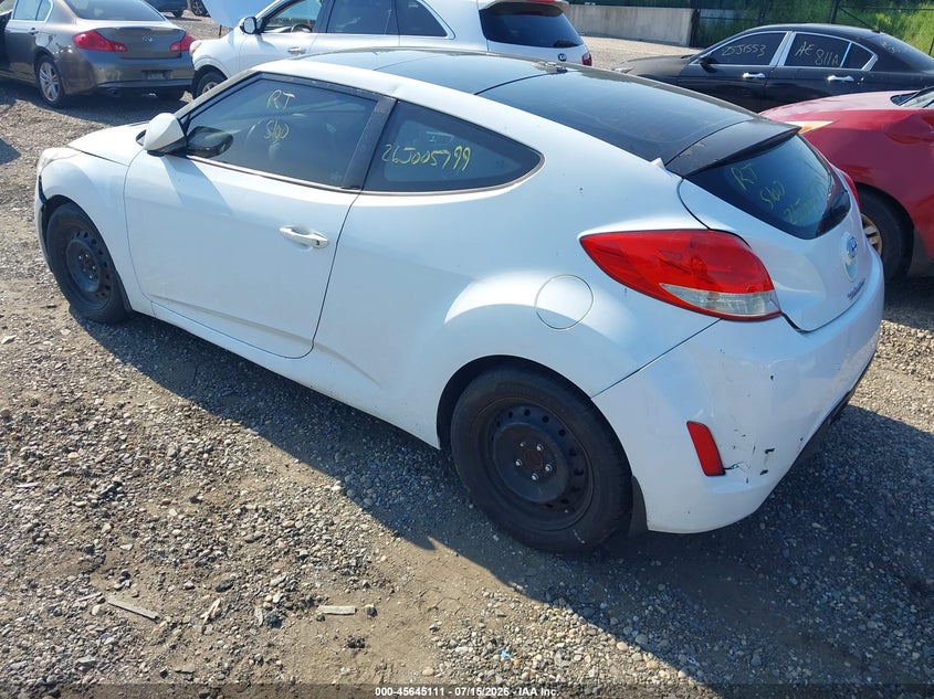 Vin: kmhtc6ad8eu195298, lot: 46143634, hyundai veloster base w/gray 20143
