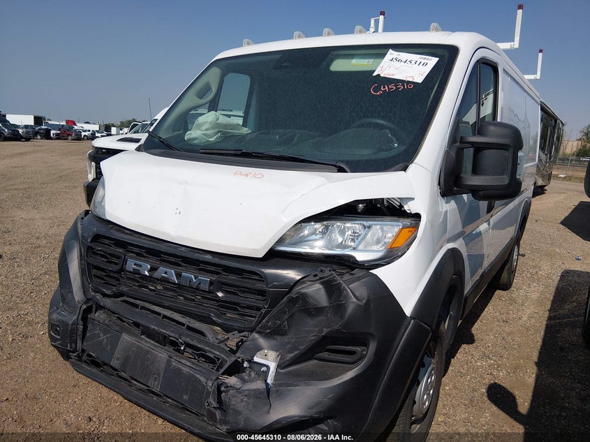Vin: 3c6lrvvg2pe598395, lot: 46143833, ram promaster 2500 low roof 136 wb 20232