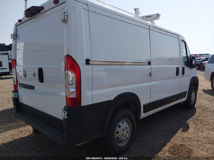 Vin: 3c6lrvvg2pe598395, lot: 46143833, ram promaster 2500 low roof 136 wb 20234
