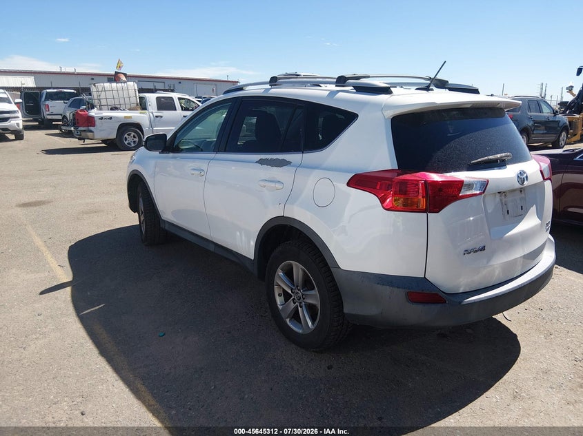 Vin: 2t3rfrev6fw270868, lot: 46143834, toyota rav4 xle 20153