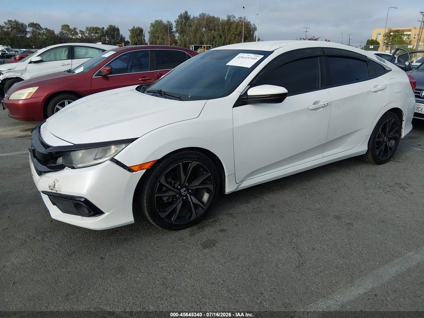 2019 Honda Civic, Front End, IAAI, VIN 2HGFC2F88KH547589 — photo 2