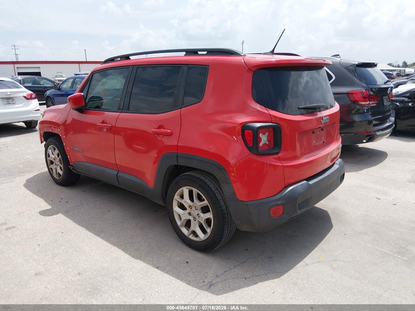 Vin: zaccjabt1gpd64309, lot: 46144230, jeep renegade latitude 20163