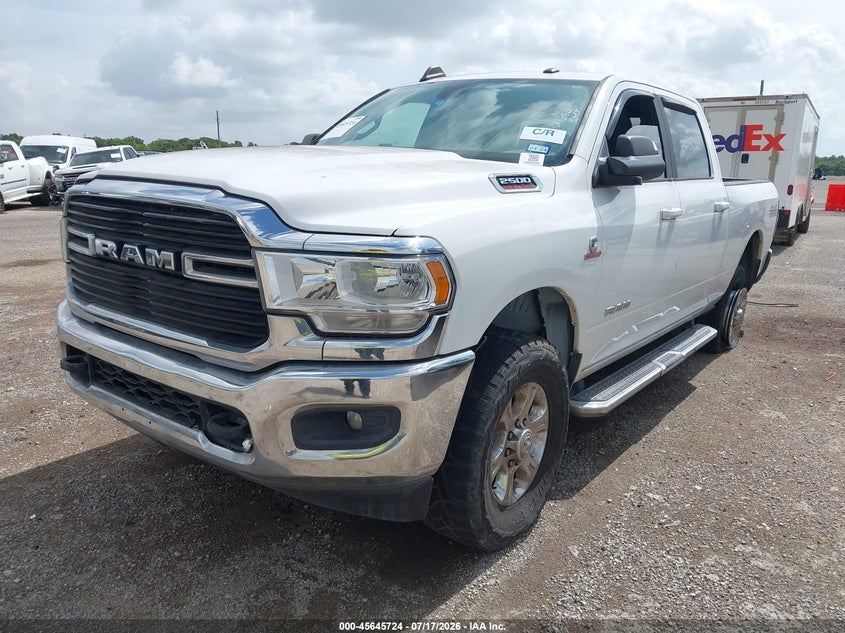 Vin: 3c6ur5dl6mg529924, lot: 46144247, ram 2500 big horn  4x4 6'4 box 20212