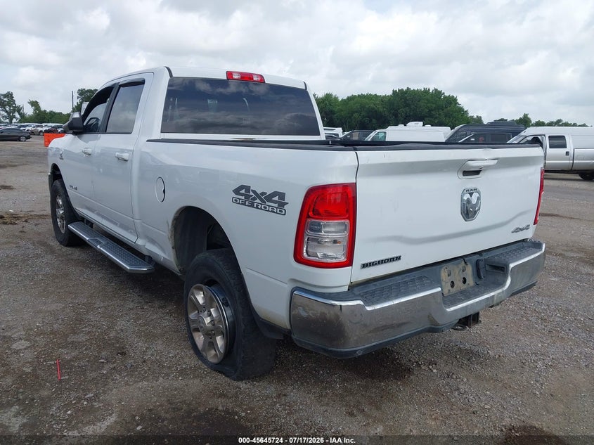 Vin: 3c6ur5dl6mg529924, lot: 46144247, ram 2500 big horn  4x4 6'4 box 20213
