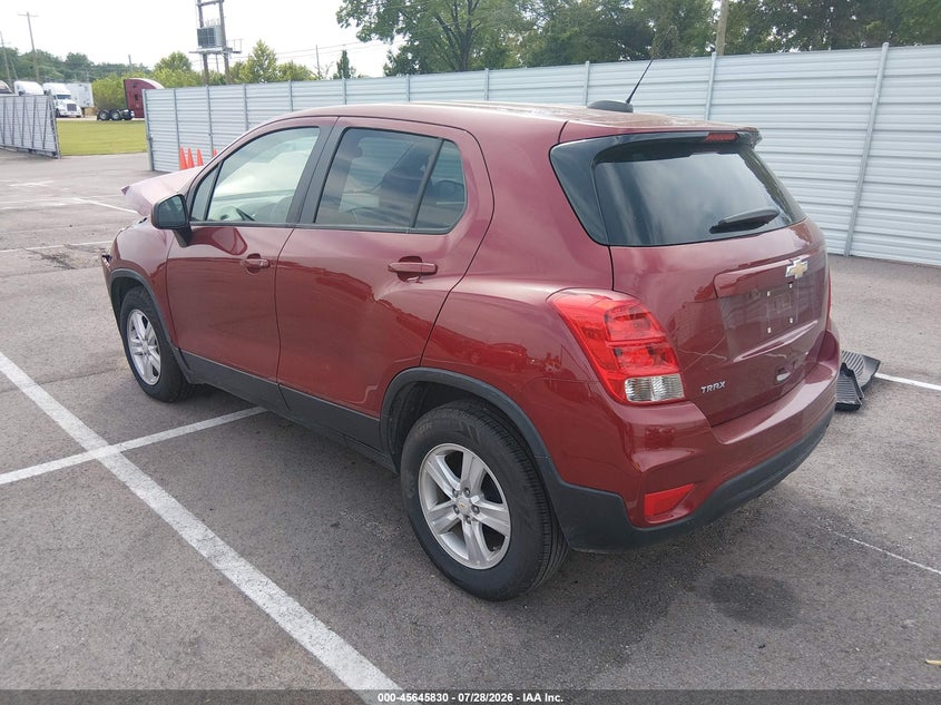 Vin: kl7cjksb1mb340110, lot: 46144385, chevrolet trax fwd ls 20213