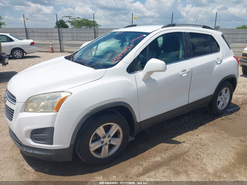 Vin: 3gncjlsb2gl133132, lot: 46144448, chevrolet trax lt 20162