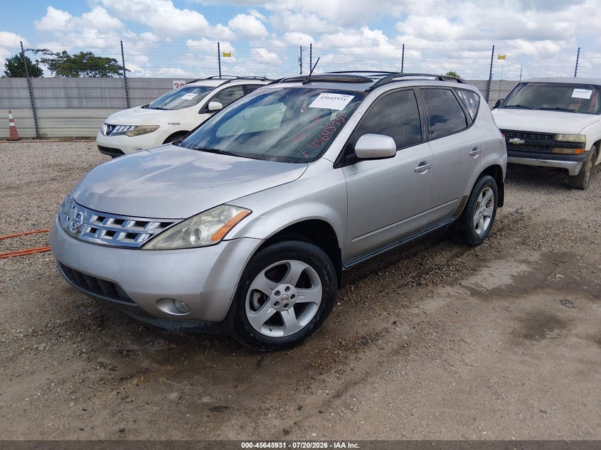 2004 Nissan Murano, Звичайний знос, IAAI, VIN JN8AZ08W44W323476 — фото 2
