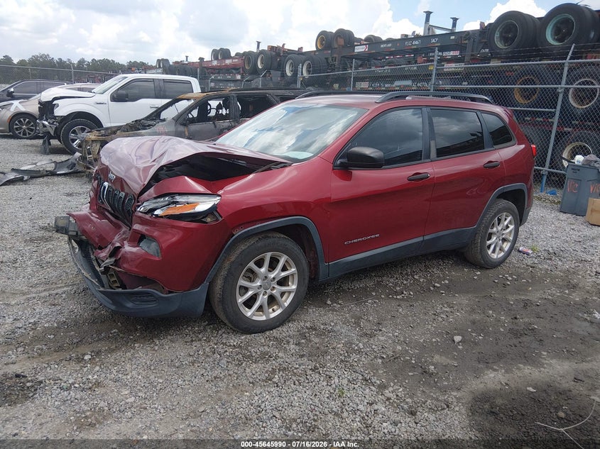 2017 Jeep Cherokee, Front End, IAAI, VIN 1C4PJLAB8HW626482 — photo 2