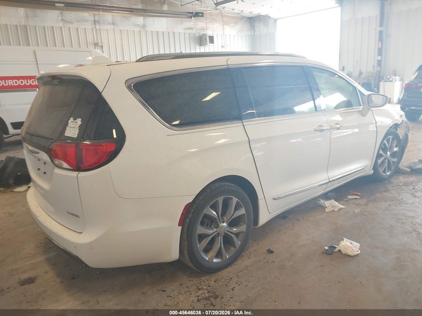 Vin: 2c4rc1gg0jr262034, lot: 46144591, chrysler pacifica limited 20184