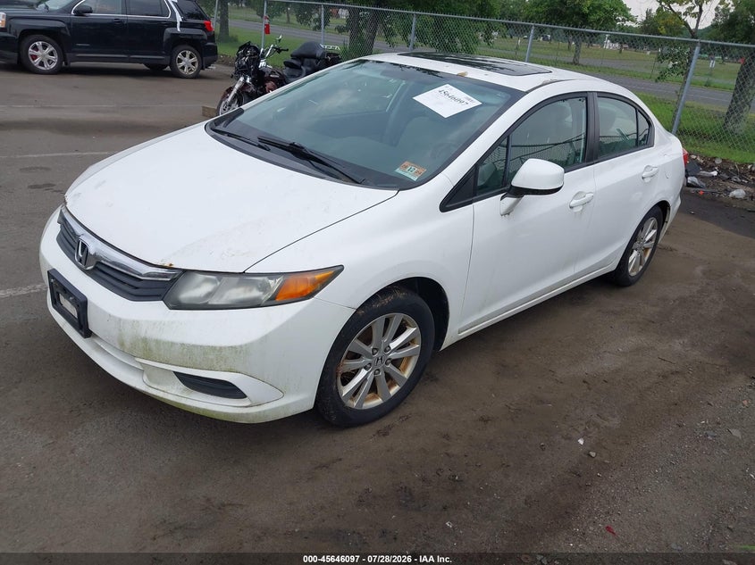 Vin: 19xfb2f88ce316433, lot: 46144652, honda civic ex 20122
