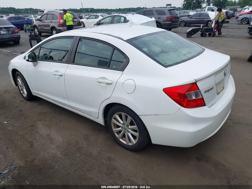 Vin: 19xfb2f88ce316433, lot: 46144652, honda civic ex 20123