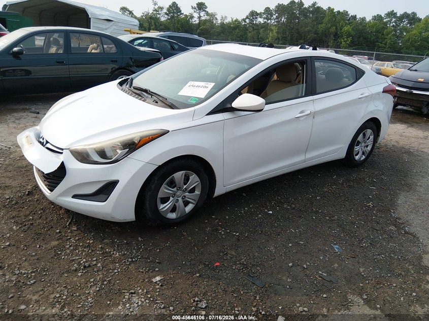 2016 Hyundai Elantra, Дах, IAAI, VIN 5NPDH4AE1G8732694 — фото 2