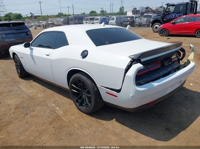 Vin: 2c3cdzbt7lh161804, lot: 46144793, dodge challenger r/t 20203