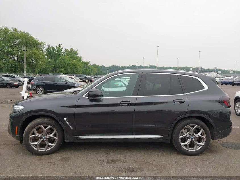 2022 BMW X3 xDrive30I VIN: 5UX53DP09N9N39857 Lot: 45646322