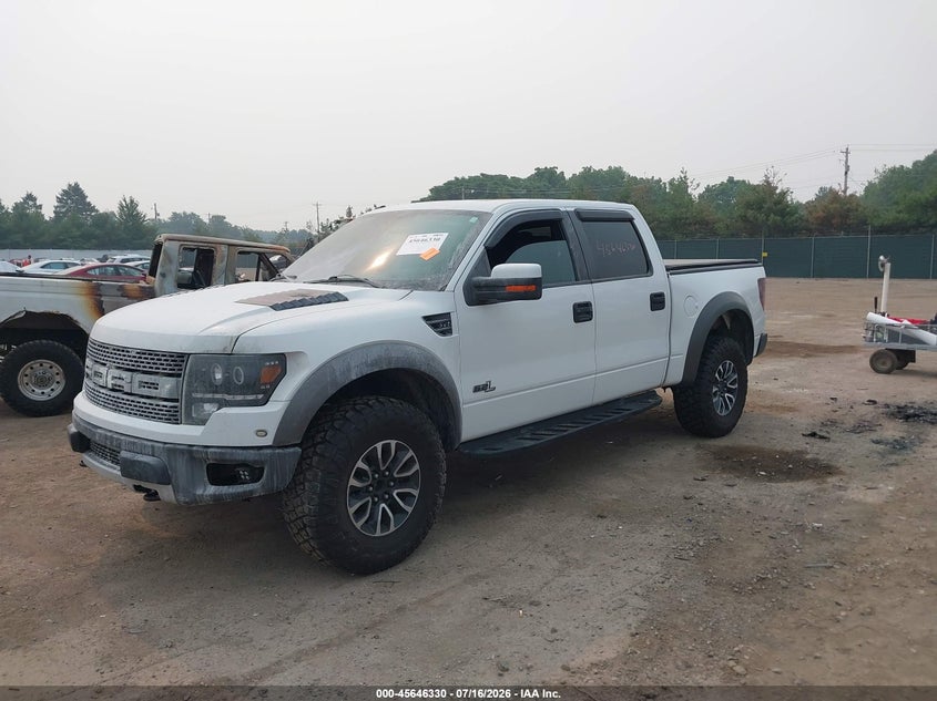 Vin: 1ftfw1r69cfa22831, lot: 46144886, ford f-150 svt raptor 20122