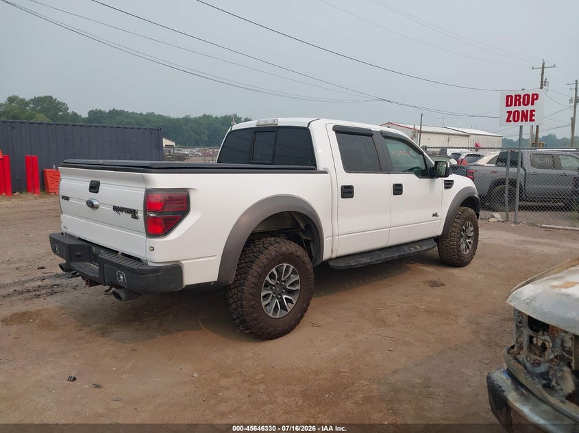 Vin: 1ftfw1r69cfa22831, lot: 46144886, ford f-150 svt raptor 20124
