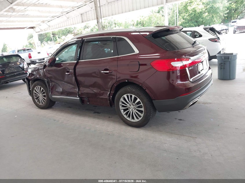 Vin: 2lmpj6kr8jbl17678, lot: 46144896, lincoln mkx select 20183