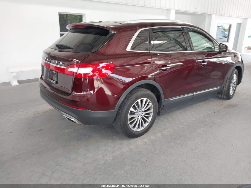 Vin: 2lmpj6kr8jbl17678, lot: 46144896, lincoln mkx select 20184