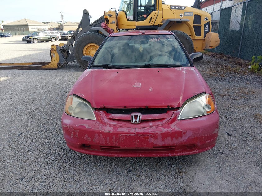 HONDA CIVIC 2001 VIN 1HGEM22501L014495