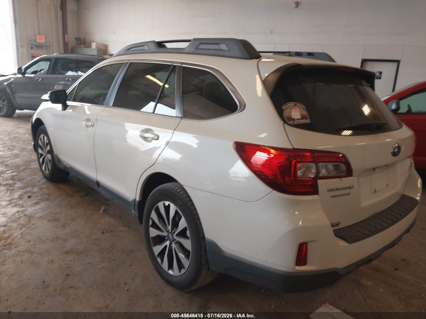 Vin: 4s4bsalc4f3218315, lot: 46144973, subaru outback 2.5i limited 20153